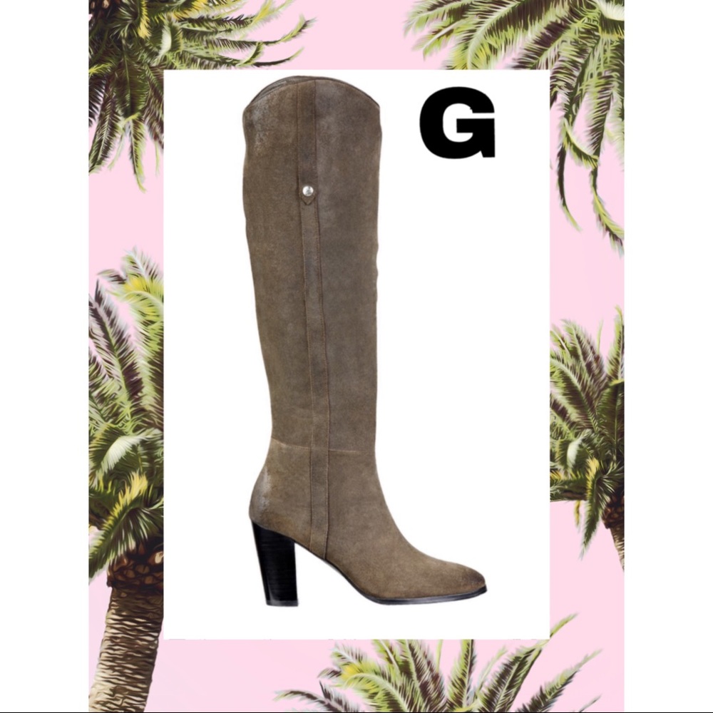 GUESS Suede Boots HONON style Size 8 Color Natural
